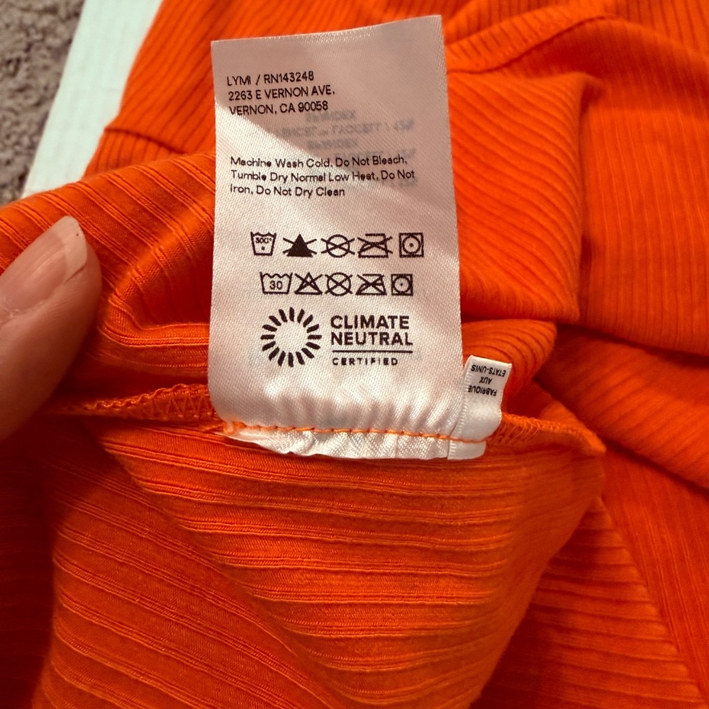 NWT Reformation size XL Laurena Knit Dress Citrus Ribbed Square Neck - Picture 14 of 14